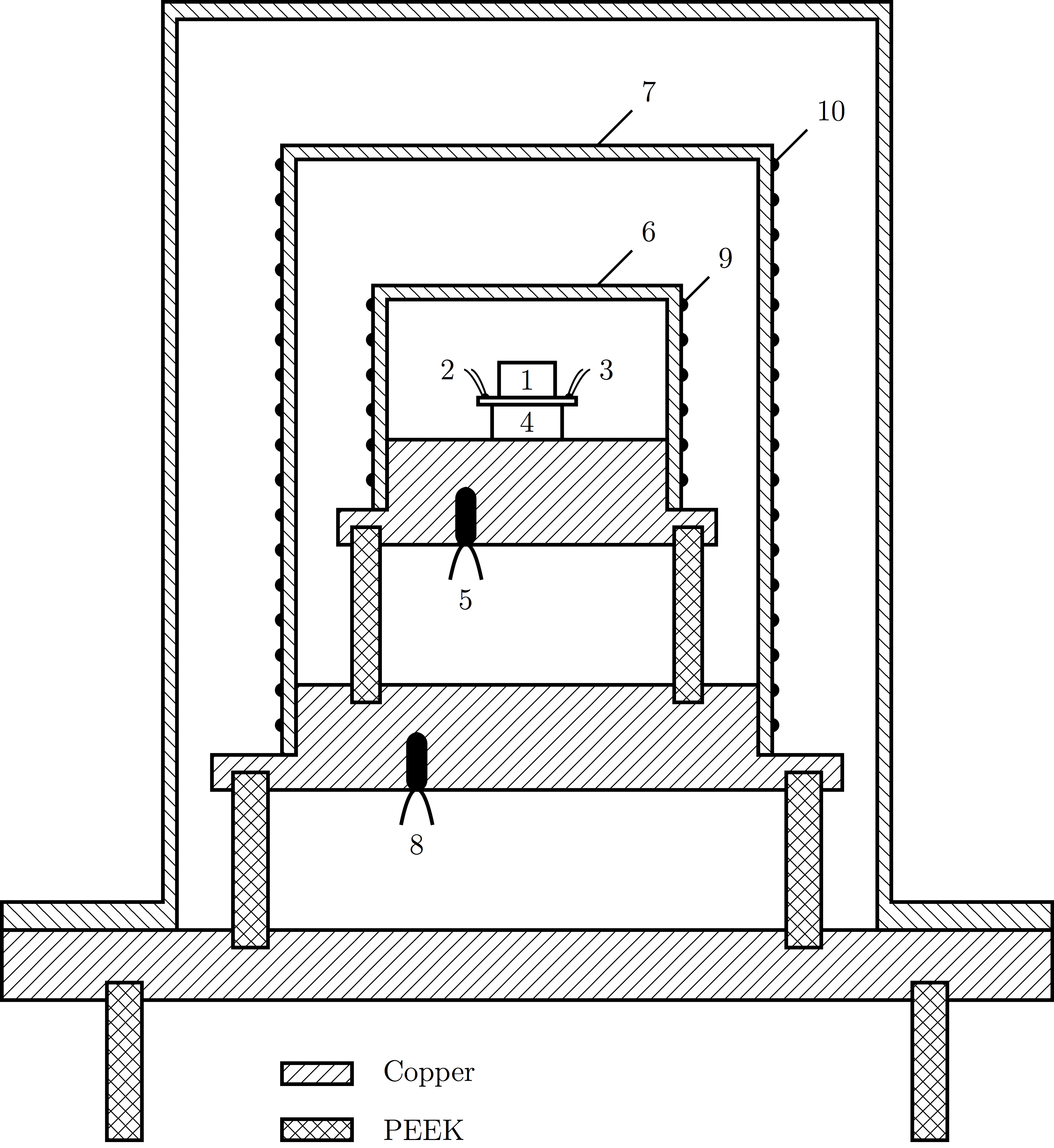 Drawing of a pASC calorimeter